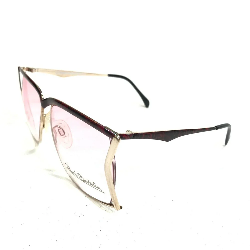 Vintage Renato Balestra Sunglasses RB516/958 Gold Red Frames with Pink Lenses